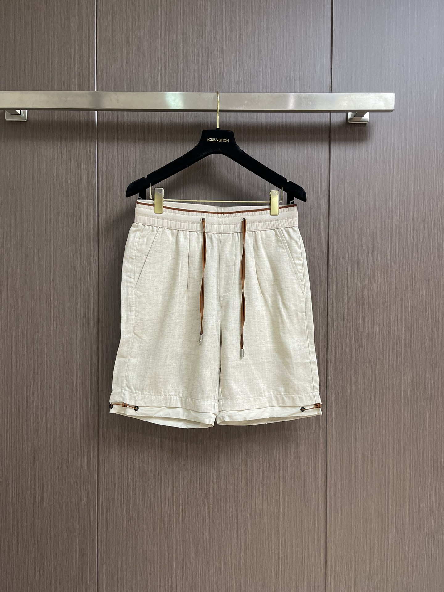 Louis Vuitton Linen Blend Drawstring Shorts Casual Summer
