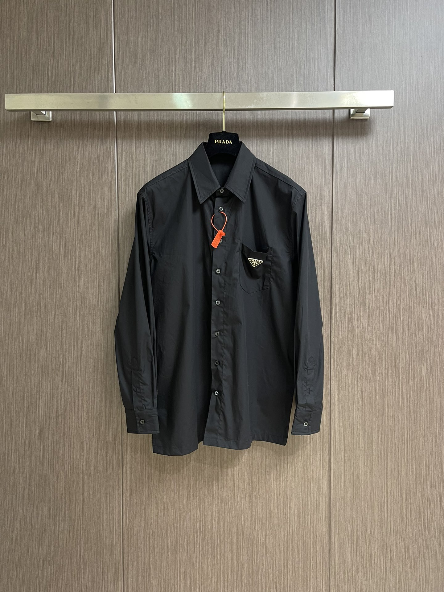 Prada Men's Long Sleeve Cotton Shirt with Triangle Logo - Stylish & Durable 2 i1750266349 2944 6