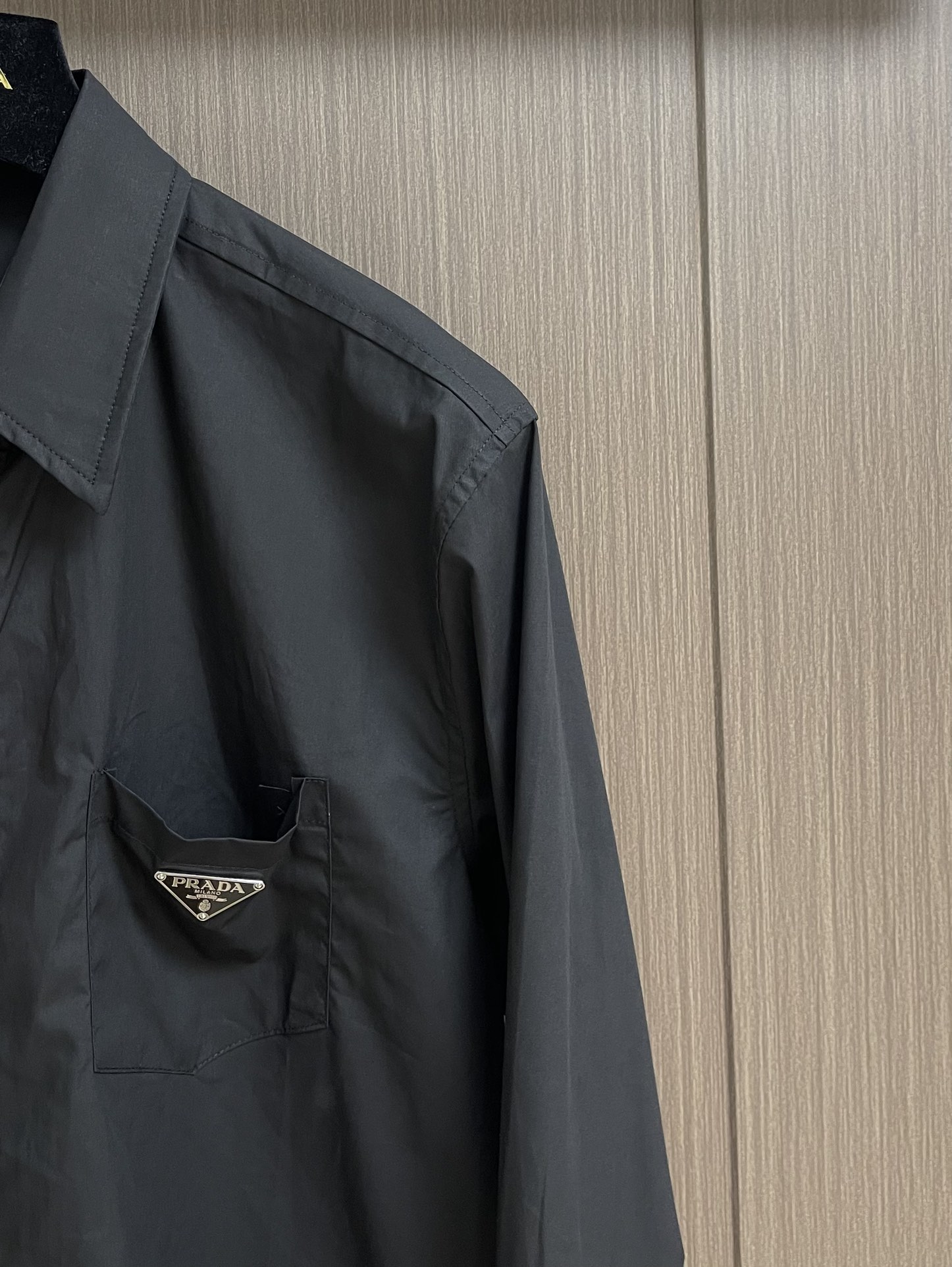 Prada Men's Long Sleeve Cotton Shirt with Triangle Logo - Stylish & Durable 5 i1750266349 7292 1