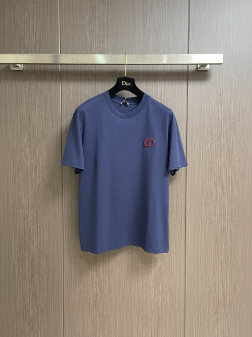 Dior 2025SS Men's CD Logo Embroidered Short Sleeve T-Shirt - Lightweight 1 Dior 2025SS Men's CD Logo Embroidered Short Sleeve T-Shirt - Lightweight