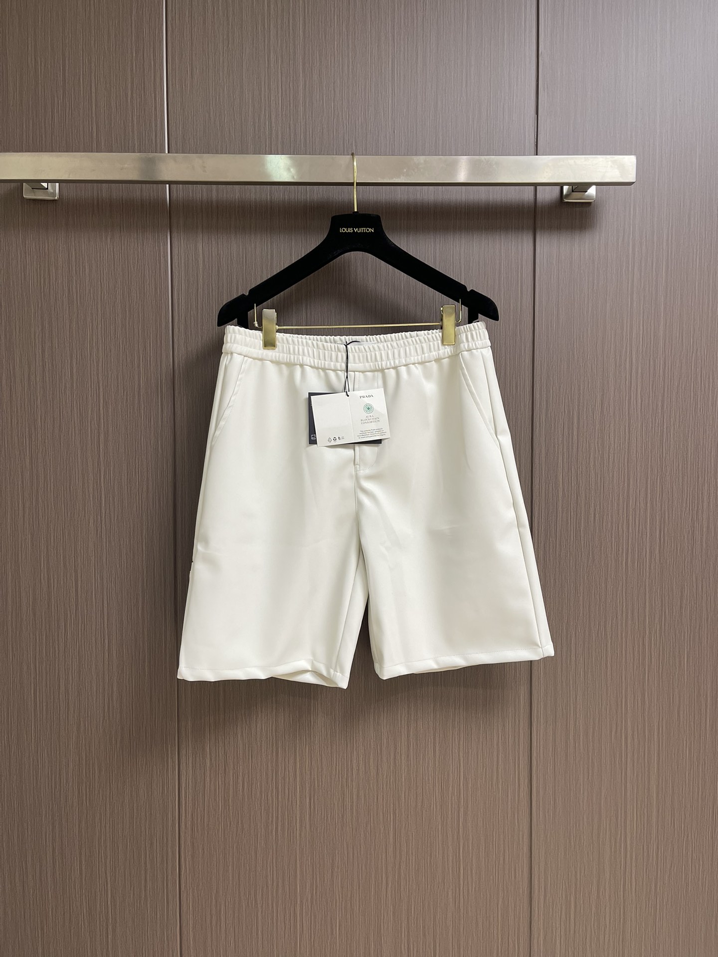 Prada Leren Bermuda Shorts met Zakken - Stijlvol en Comfortabel