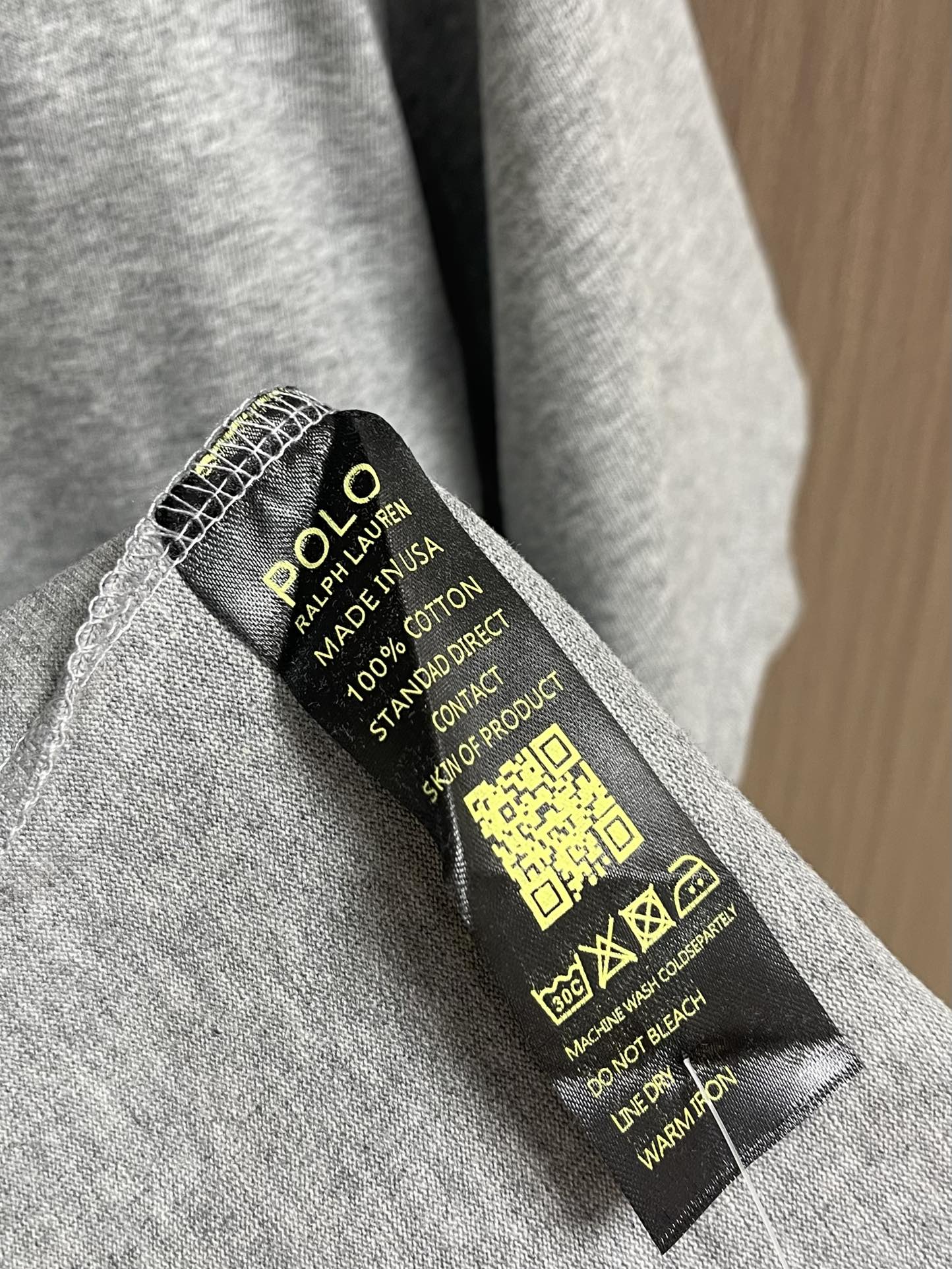 
Ralp。h Lauren拉夫 基础大马刺绣短袖T恤，客供面料100％纯棉，胸口进口刺绣logo，定制