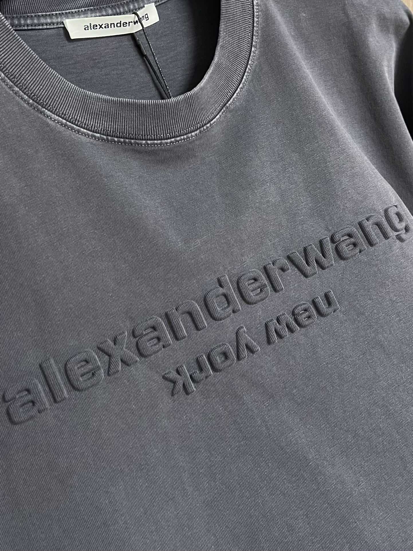 Alexander Wang Distressed Logo T-Shirt - Oversized Fit, Stone Washed Finish 6 i1750345043 3331 2