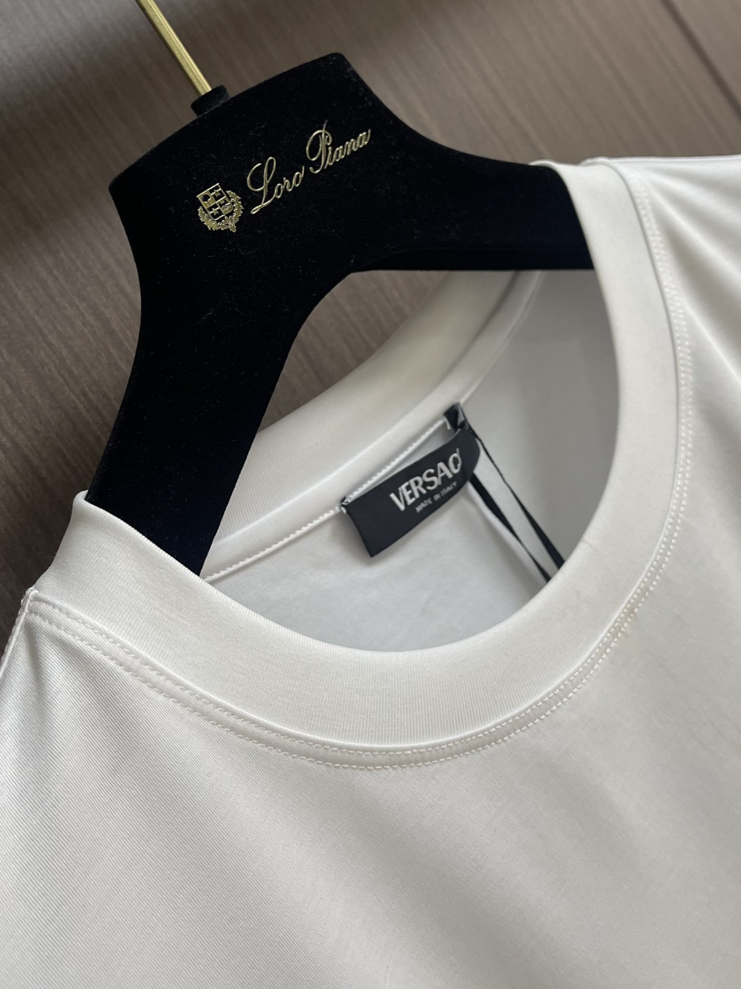 Versace Men's White T-Shirt with Gold Medusa Logo - Classic Fit 7 i1750437921 3507 5