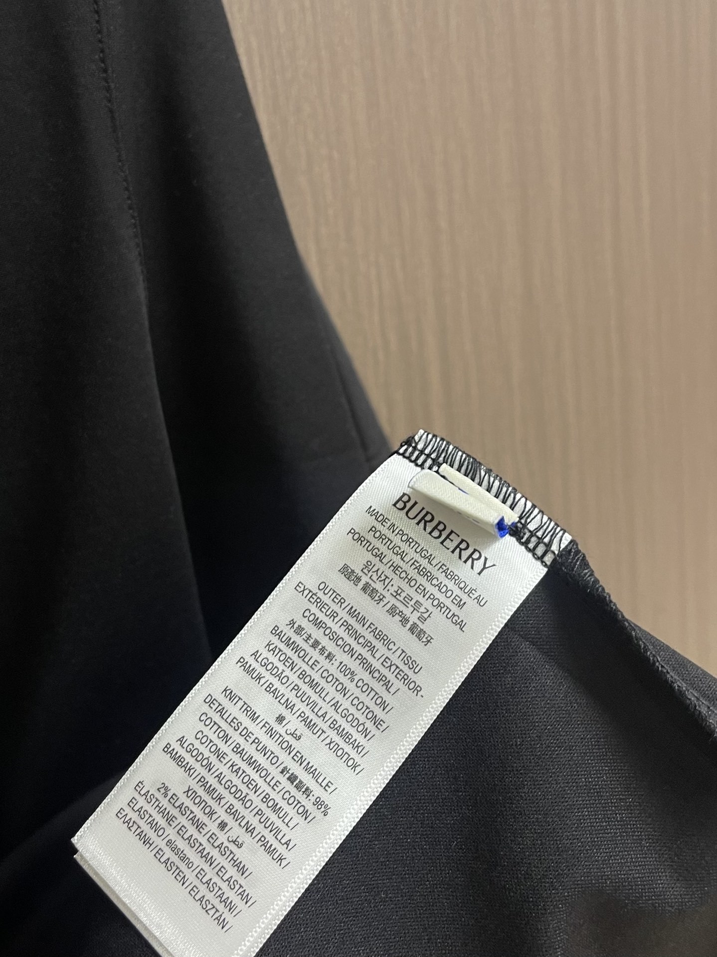 Burberry vintage 侧纹拼接装饰棉质 短袖T恤,vintage格纹裁片拼接设计,男女同款