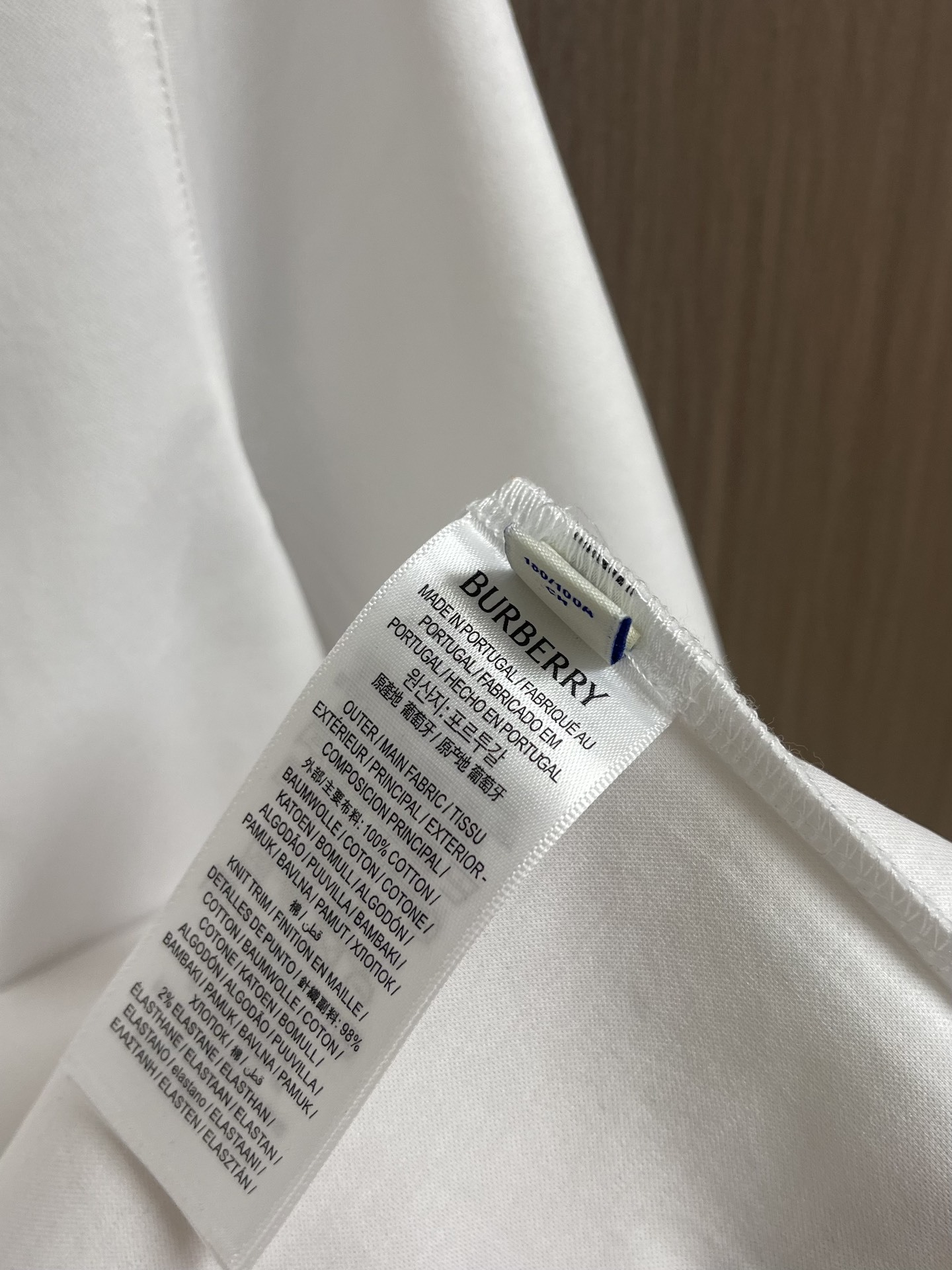 Burberry vintage 侧纹拼接装饰棉质 短袖T恤,vintage格纹裁片拼接设计,男女同款