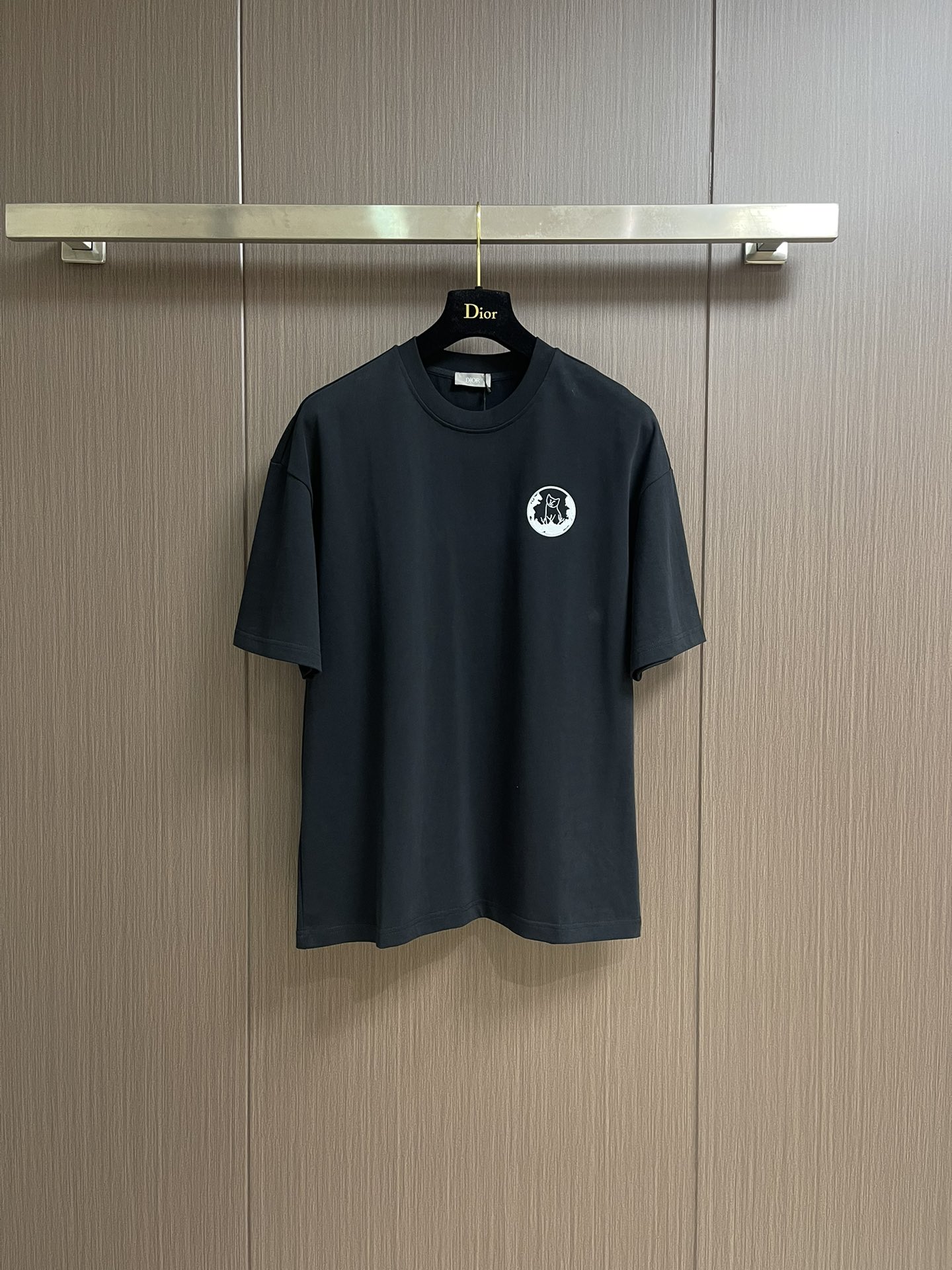 Dior Zwart Katoenen T-shirt met Kattenprint - Limited Edition 2025