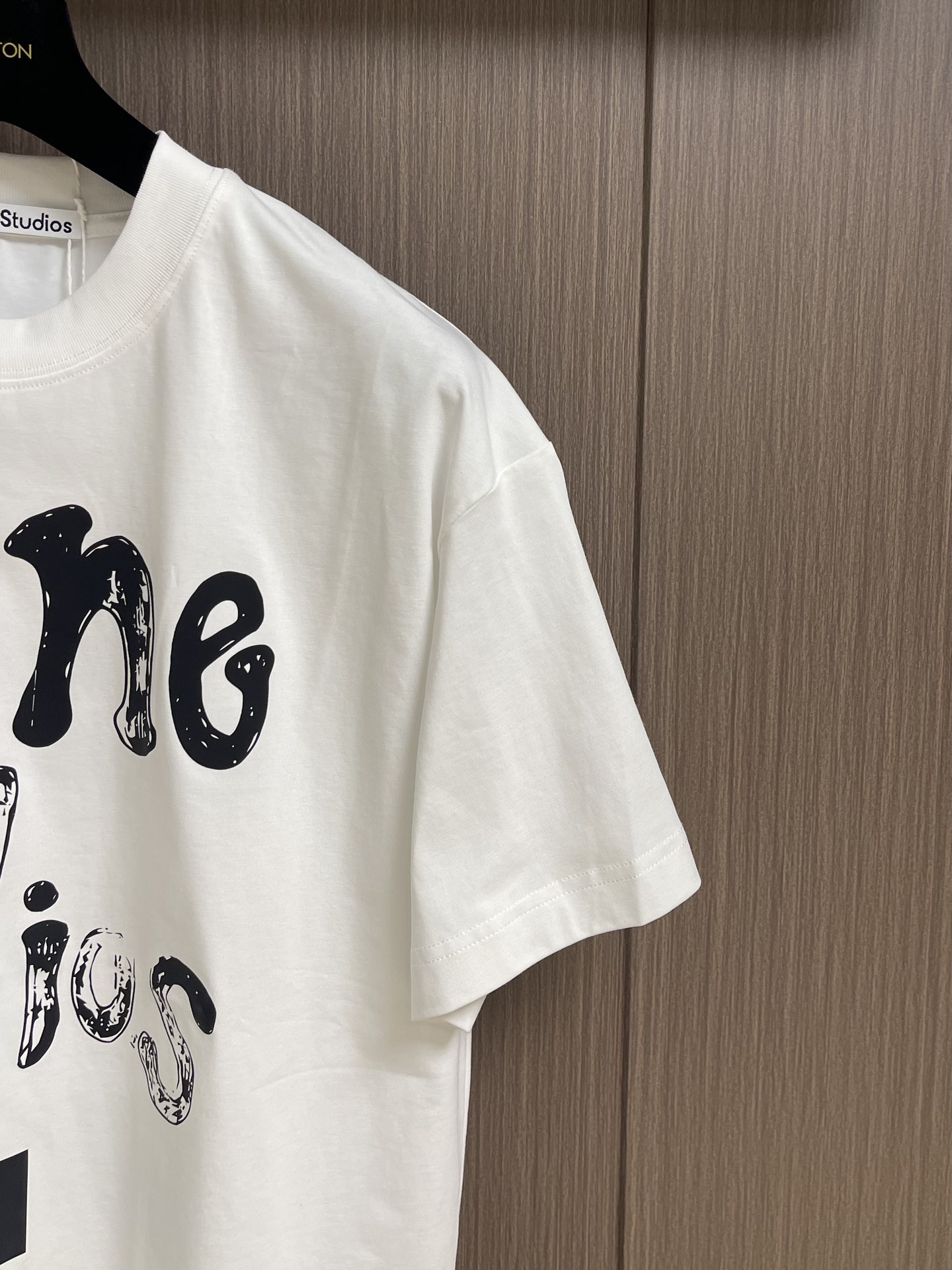 
Acne Studios 2025SS夏季新款涂鸦手绘字母笑脸LOGO 短袖T恤，面料定制定染 300