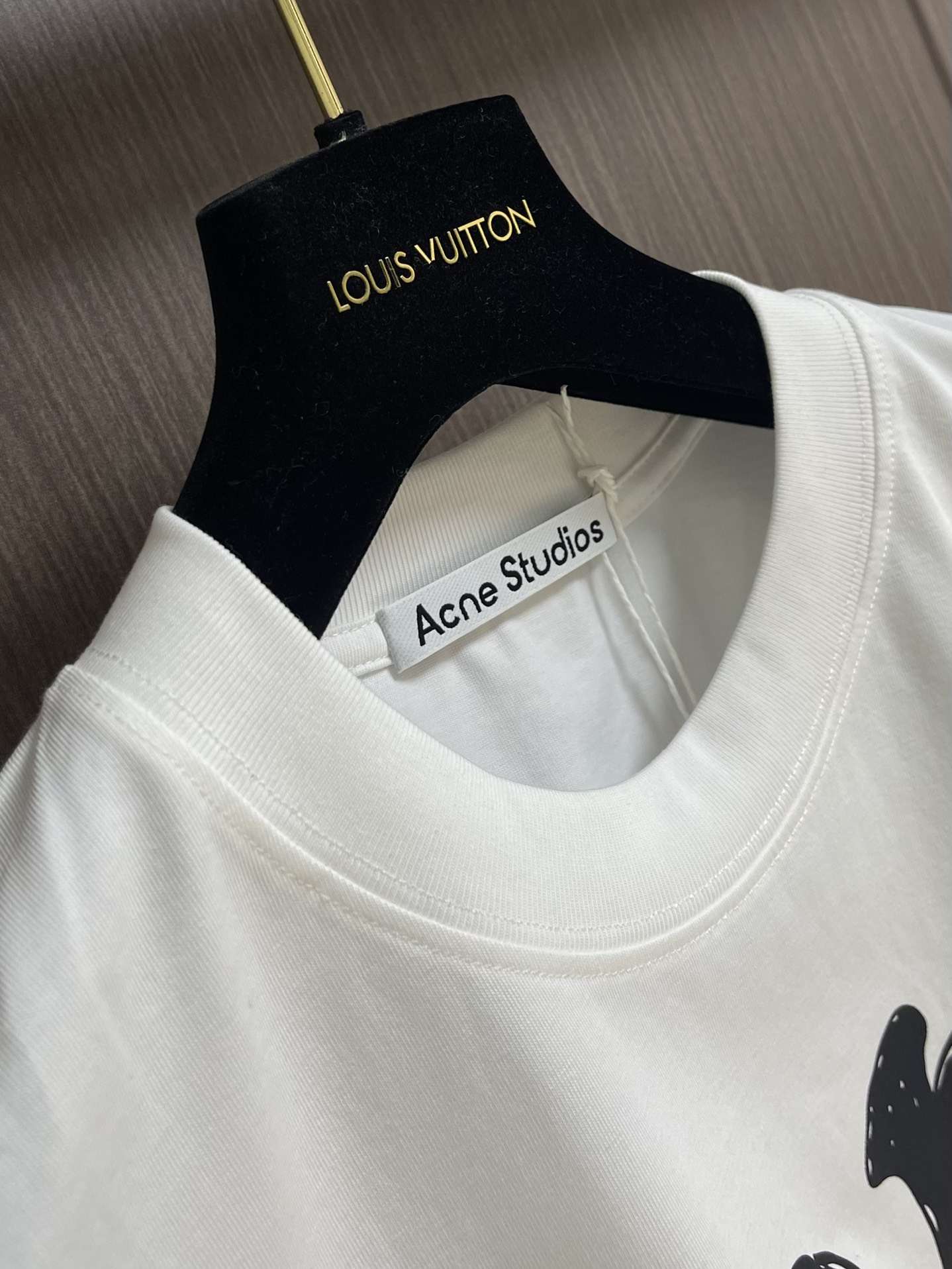 
Acne Studios 2025SS夏季新款涂鸦手绘字母笑脸LOGO 短袖T恤，面料定制定染 300