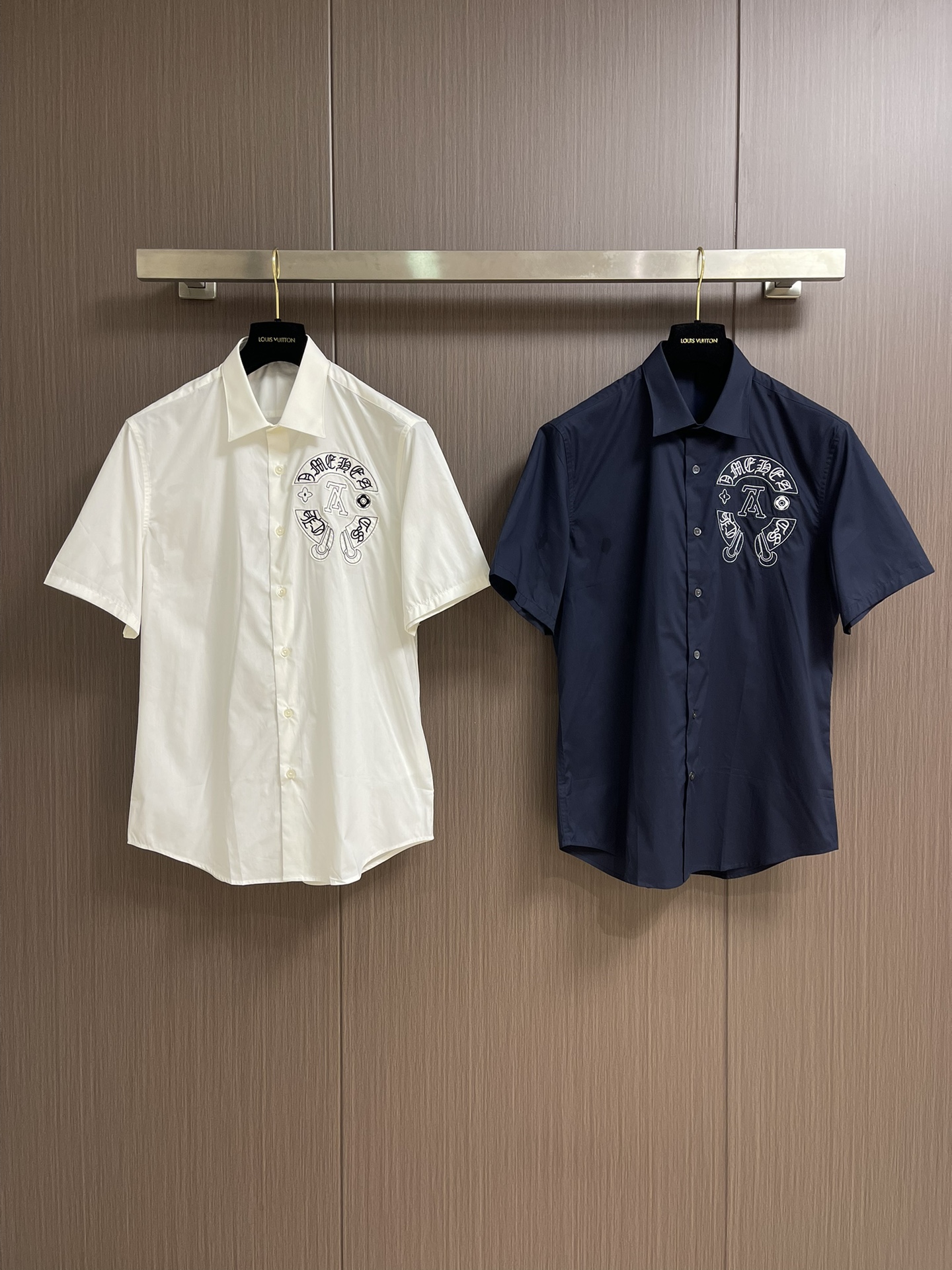 Louis Vuitton x Chrome Hearts 2025SS Men's White Short Sleeve Shirt 4 i1750772206 5139 0
