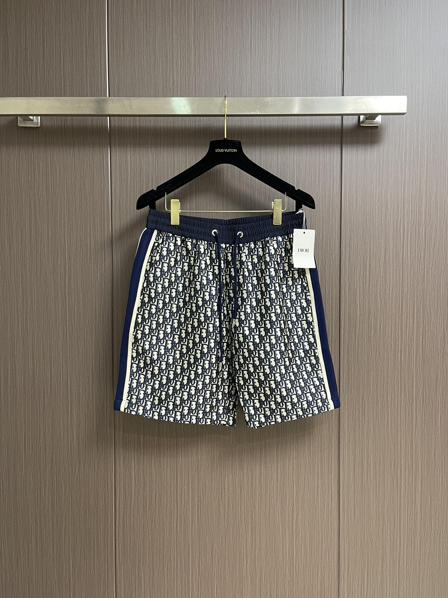 Short de loisirs Dior bleu marine à motif jacquard classique pour homme