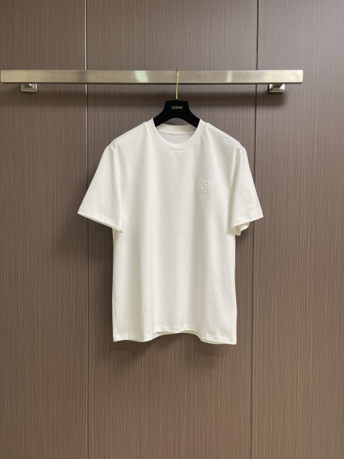 Loewe x ON Embroidered Short Sleeve T-Shirt - Premium Cotton Blend 1 Loewe x ON Embroidered Short Sleeve T-Shirt - Premium Cotton Blend