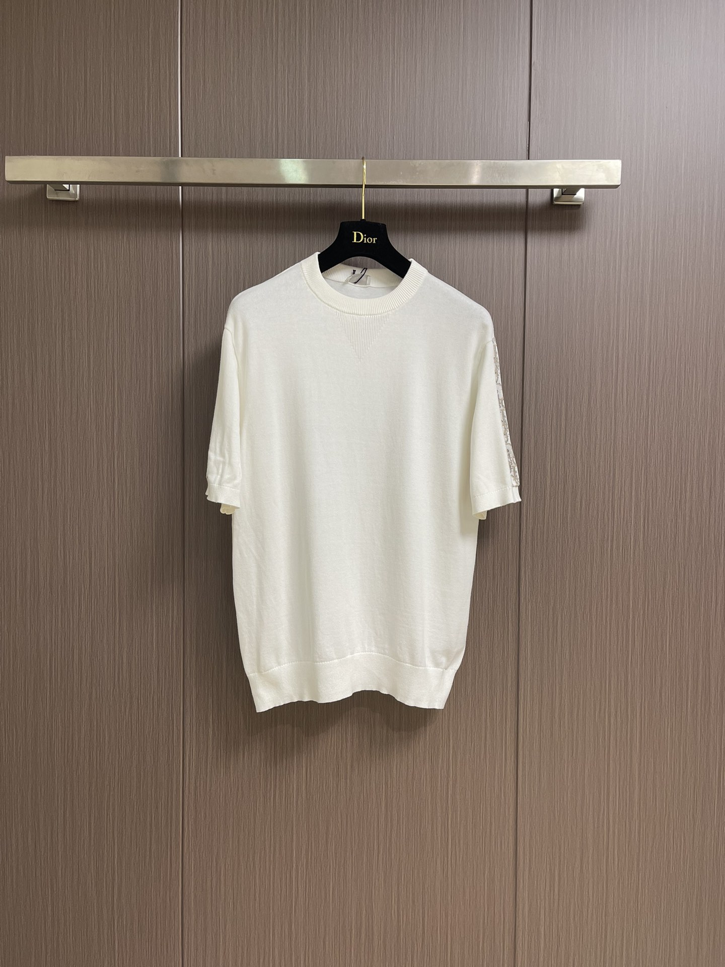 Dior Oblique Knit T-Shirt - White Wool Blend with Letter Jacquard 2 i1750937263 3644 8