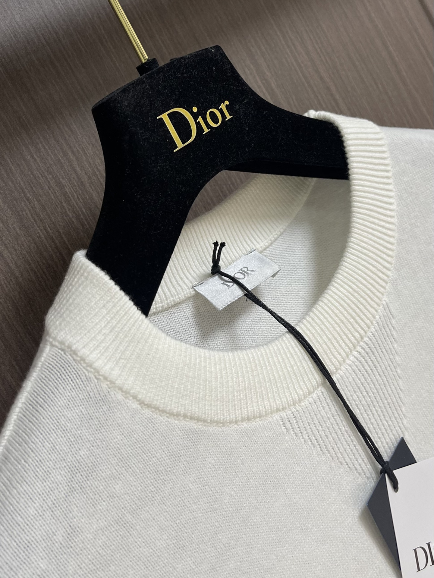 Dior Oblique Knit T-Shirt - White Wool Blend with Letter Jacquard 4 i1750937278 2444 0