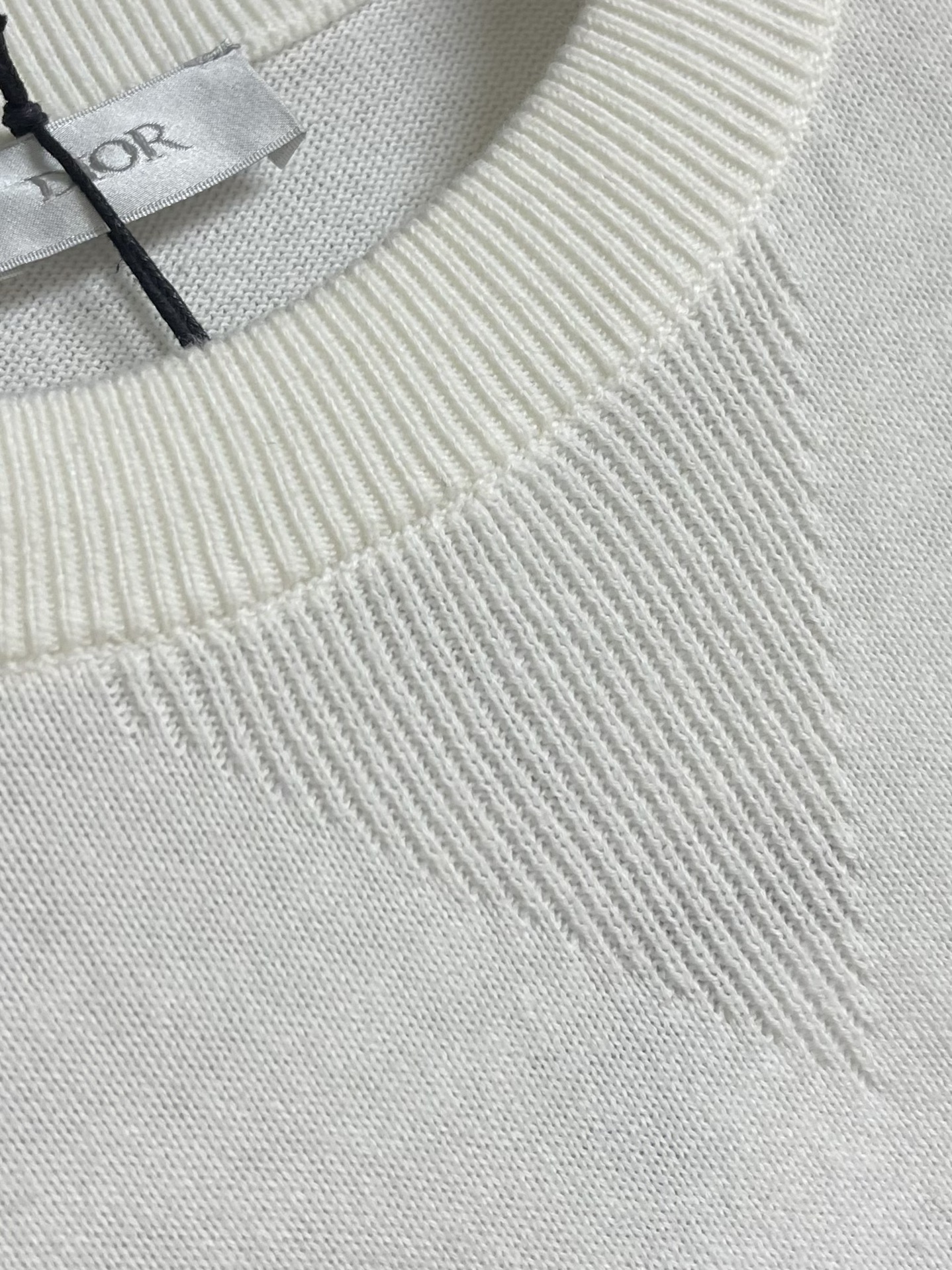 Dior Oblique Knit T-Shirt - White Wool Blend with Letter Jacquard 6 i1750937278 789 0