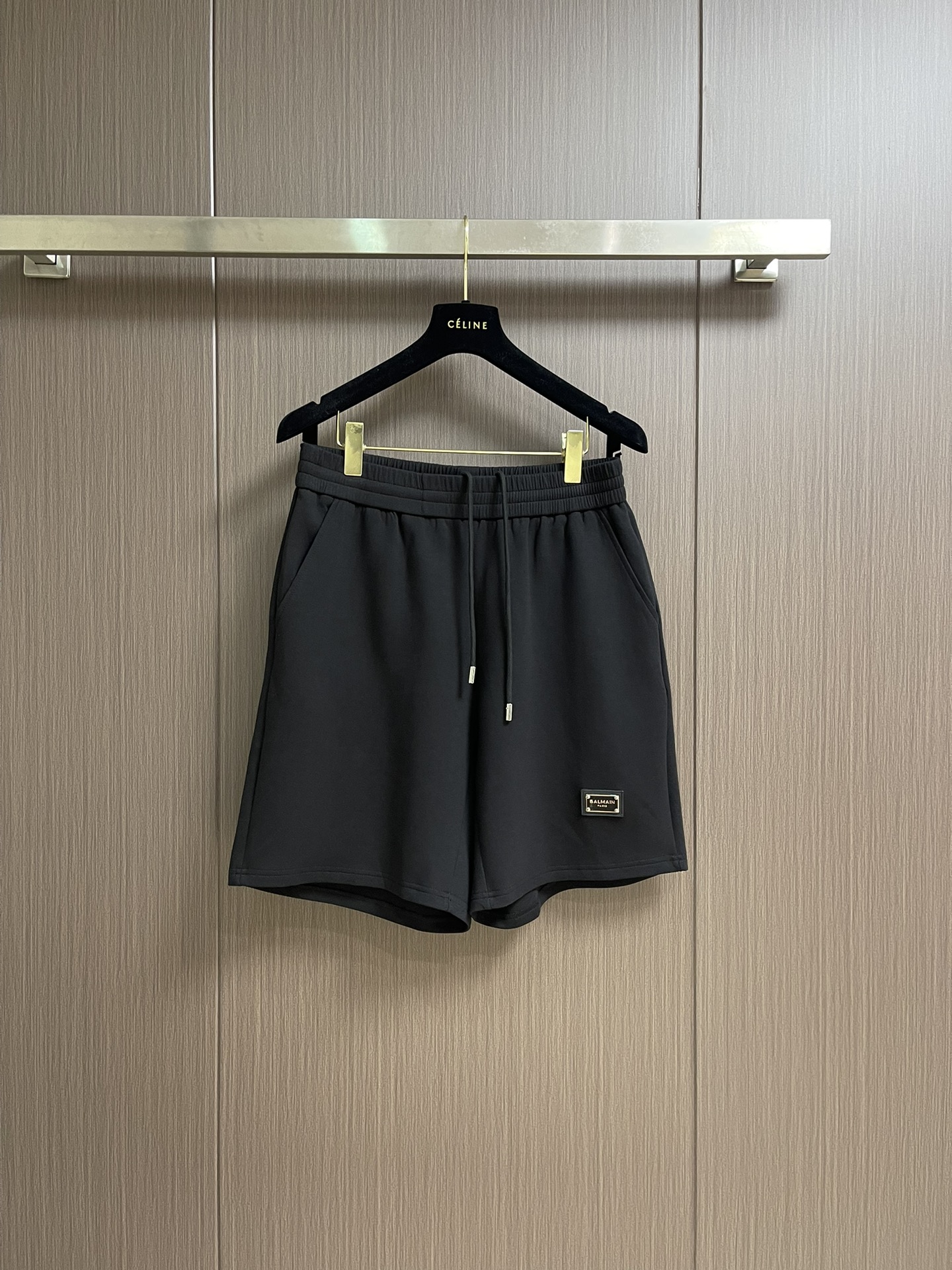 Balmain Balman 2025 Men’s Leisure Shorts: Cotton, Loose Tie Design, Stylish Hardware & Appliance - 图片 1