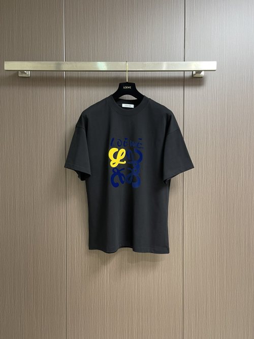 Loewe 2025SS Round Neck Printed Short Sleeve T-Shirt for Men