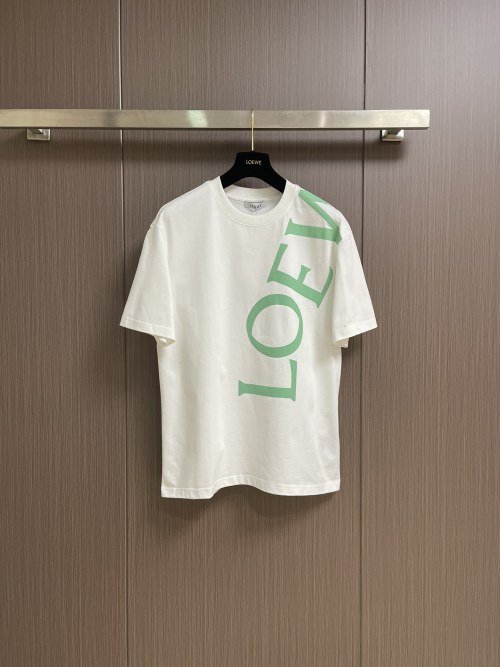 Loewe 2025SS Letter Logo Print Short Sleeve T-Shirt, Loose Fit 1 Loewe 2025SS Letter Logo Print Short Sleeve T-Shirt, Loose Fit