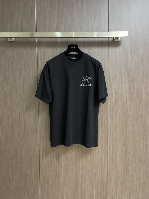Arc'teryx Logo Print Crew Neck Loose Fit American Retro Short Sleeve T-Shirt 1 Arc'teryx Logo Print Crew Neck Loose Fit American Retro Short Sleeve T-Shirt