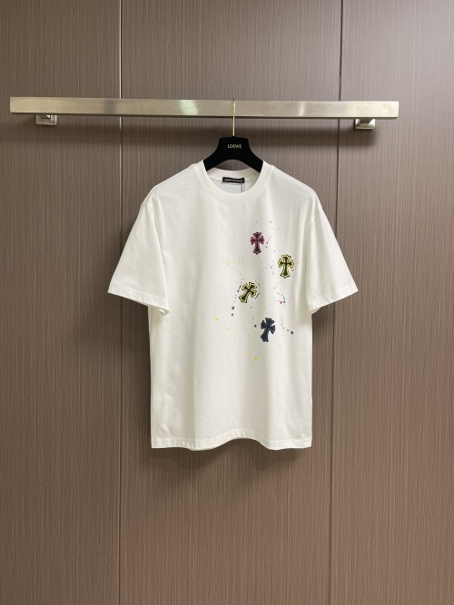 Chrome Hearts 2025SS Cross Print Short Sleeve T-Shirt - Stylish and Trendy