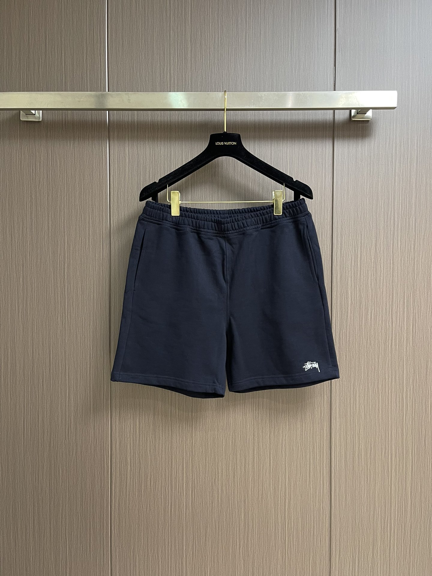 Stussy Logo Bordado Pantalón Corto Casual de Algodón para Hombre - Verano