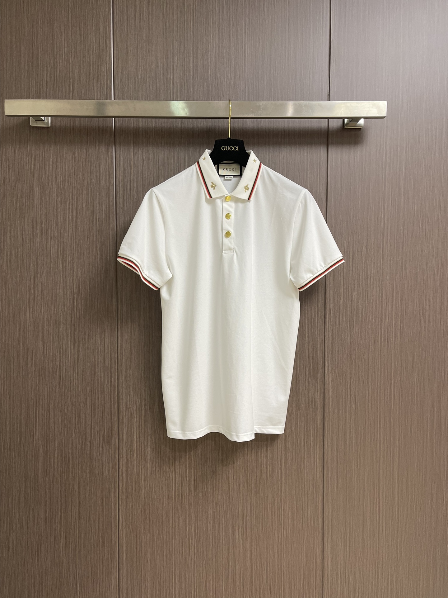 Gucci Polo de Algodón con Abeja Bordada y Detalles Clásicos para Hombre