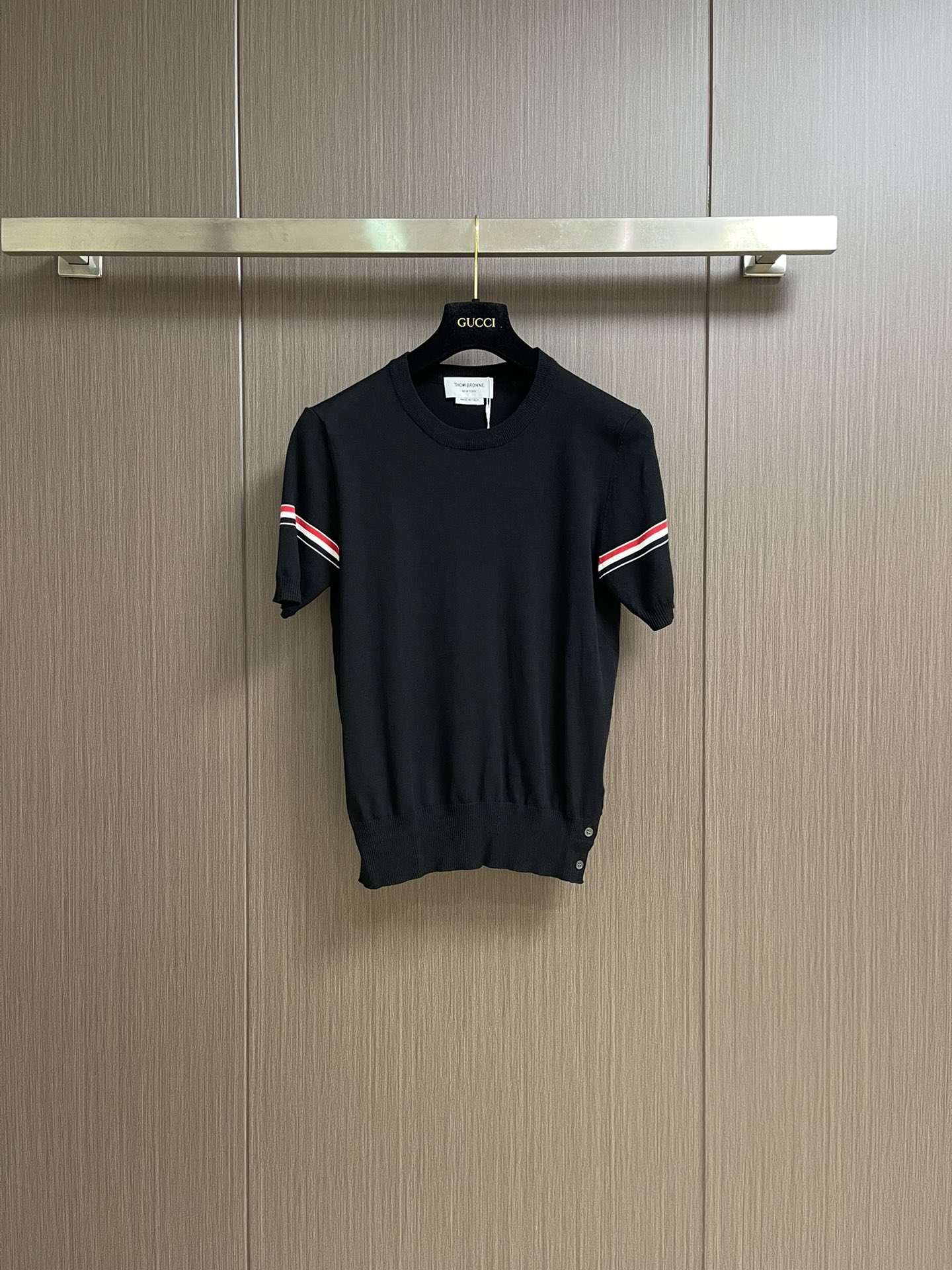 Thom Browne Camiseta de Manga Corta con Rayas en las Mangas para Hombre