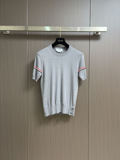 Thom Browne Classic Striped Short Sleeve T-Shirt: Soft, Breathable 1 Thom Browne Classic Striped Short Sleeve T-Shirt: Soft, Breathable