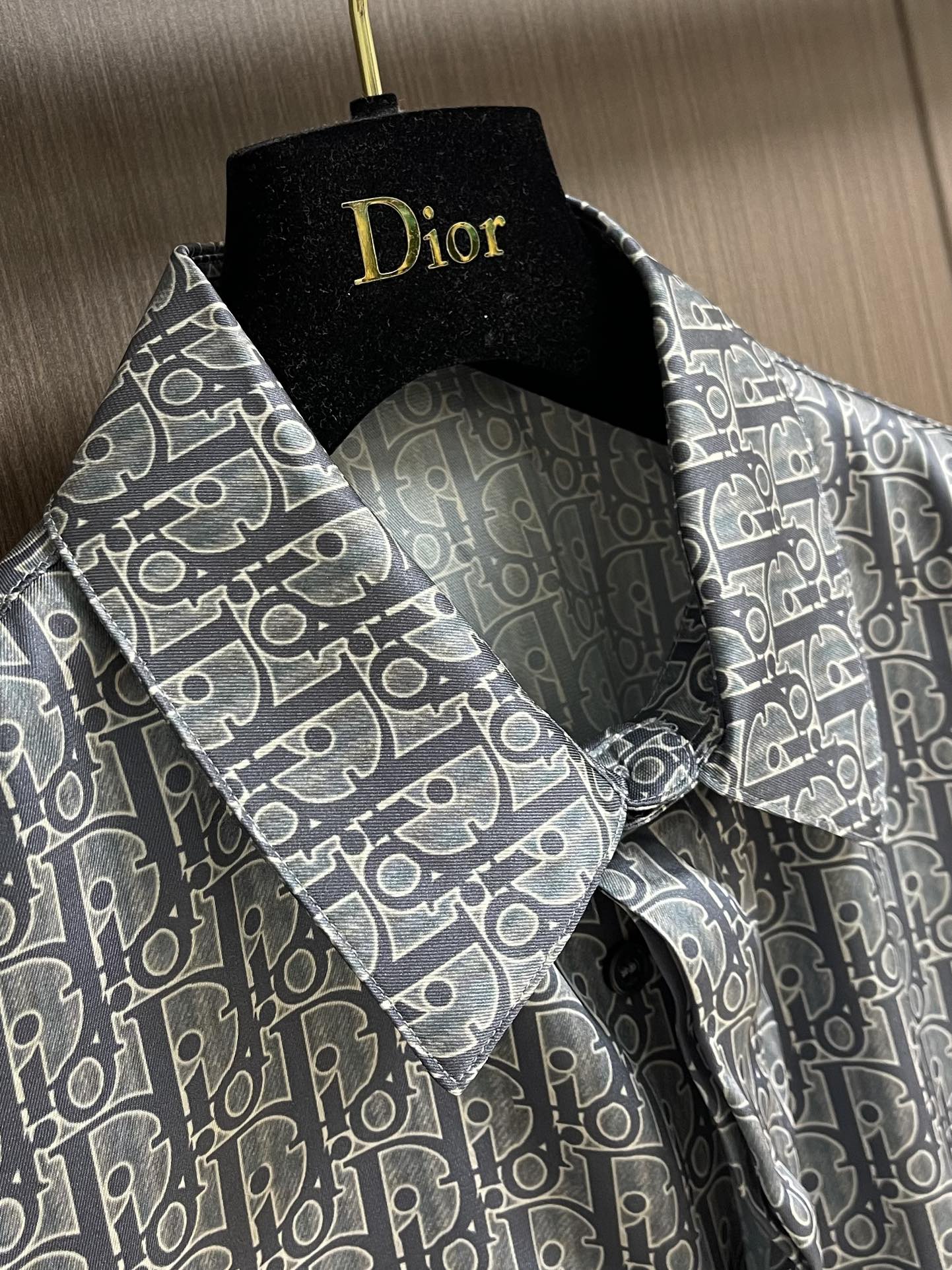 Dior Oblique Print Silk Twill Short-Sleeve Shirt - Light Gray 7 i1751467762 4439 8