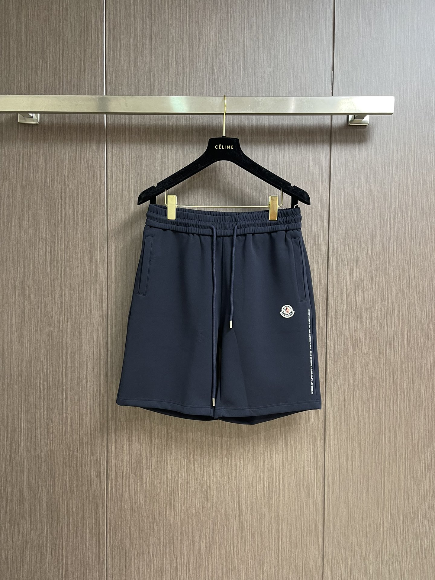 Moncler Short décontracté en coton bleu marine pour homme et femme