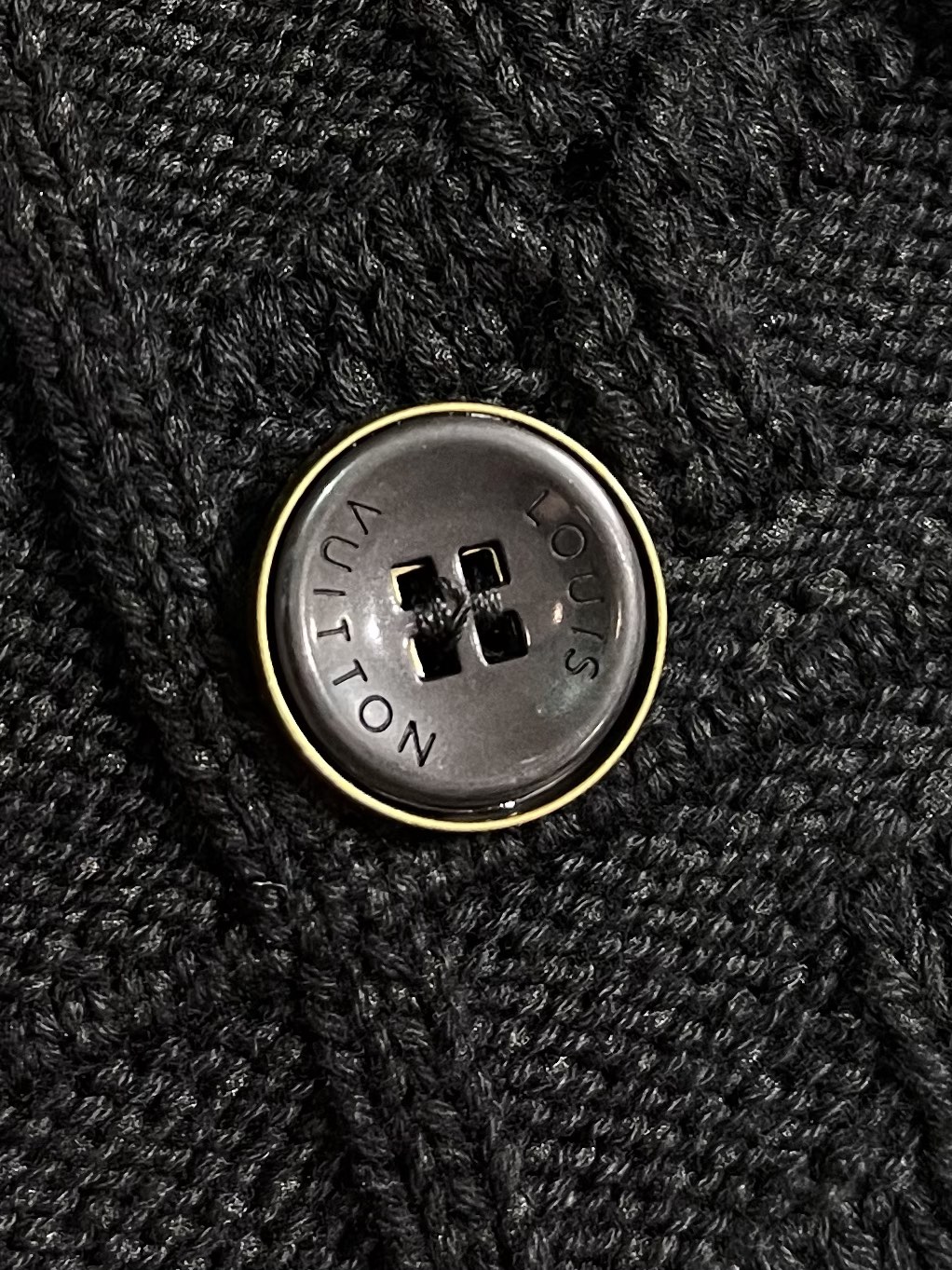 Louis Vuitton Monogram Knit Cardigan, Double-Breasted, Cotton-Wool Blend 6 i1751610171 3530 6