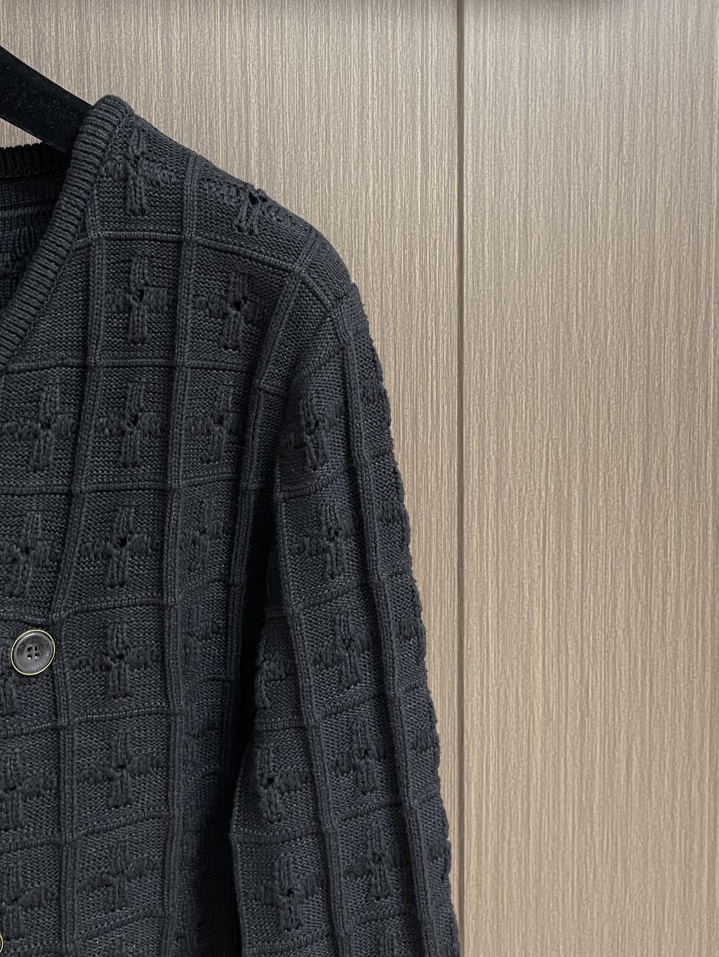 Louis Vuitton Monogram Knit Cardigan, Double-Breasted, Cotton-Wool Blend 5 i1751610171 4717 5