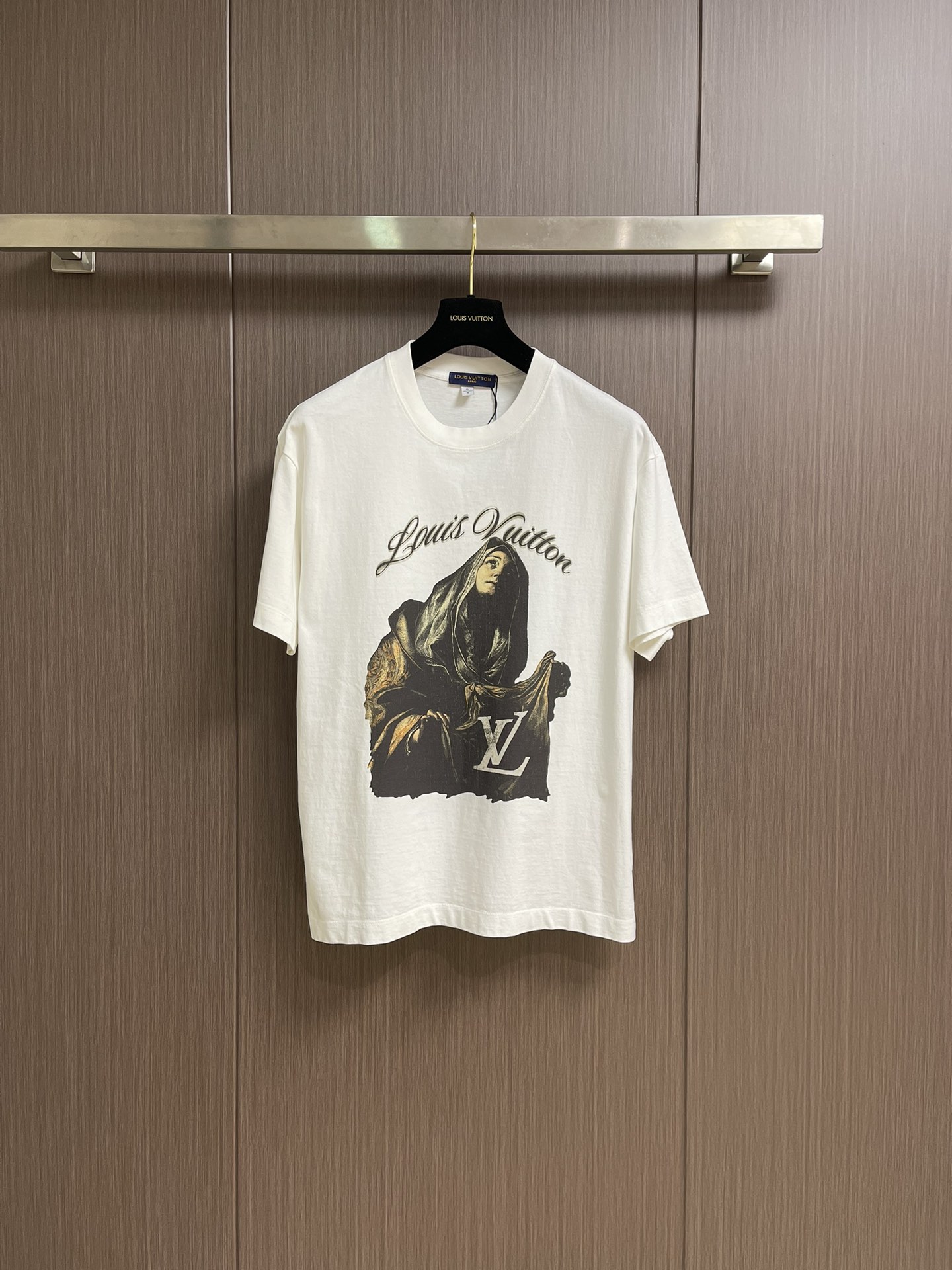 Louis Vuitton T-shirt Imprimé Portrait SS25, Coton Doux, Confort Premium