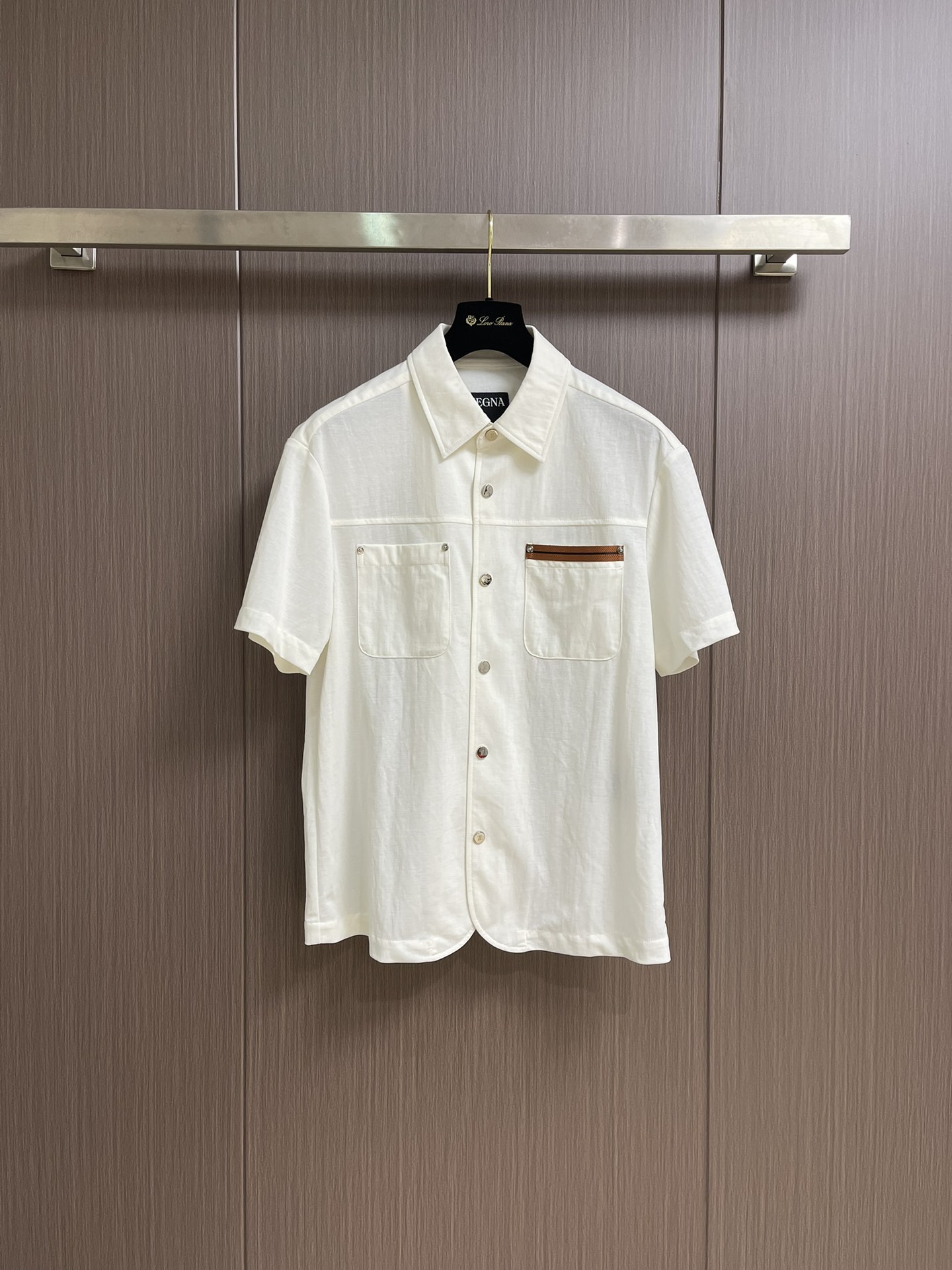 Zegna Chemise à Manches Courtes en Lin - Élégance Décontractée, Collection 2025