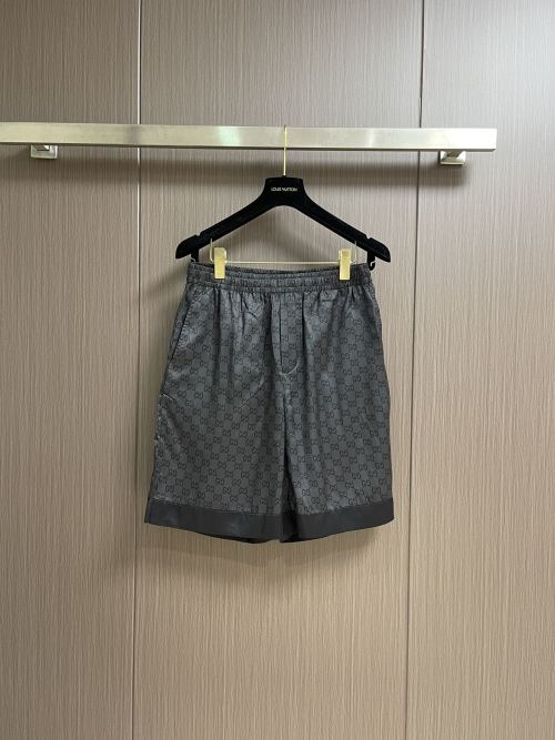 Gucci GG Print Silk Twill Bowling Shirt Shorts Set