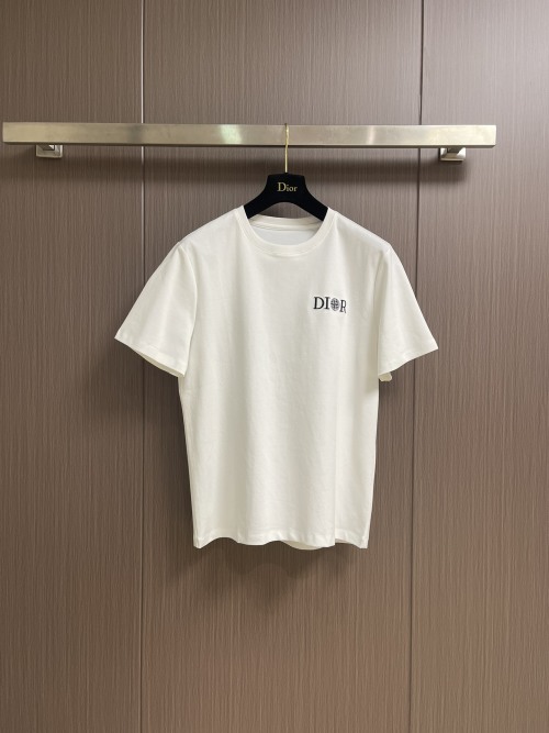 Diorr x Stone Island 2025SS Short Sleeve T-Shirt Embroidered Custom Fabric