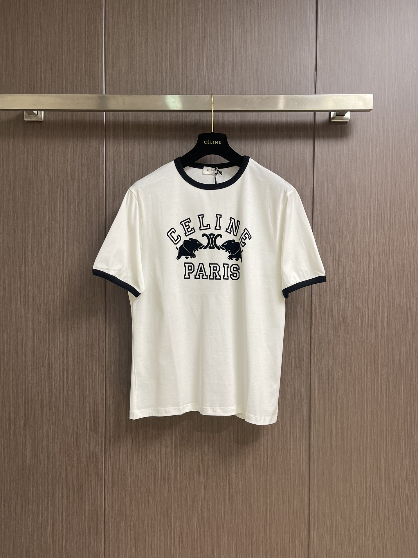 Celine T-shirt met Olifant Print - Luxe Katoen, Unisex Design, Verschillende Maten