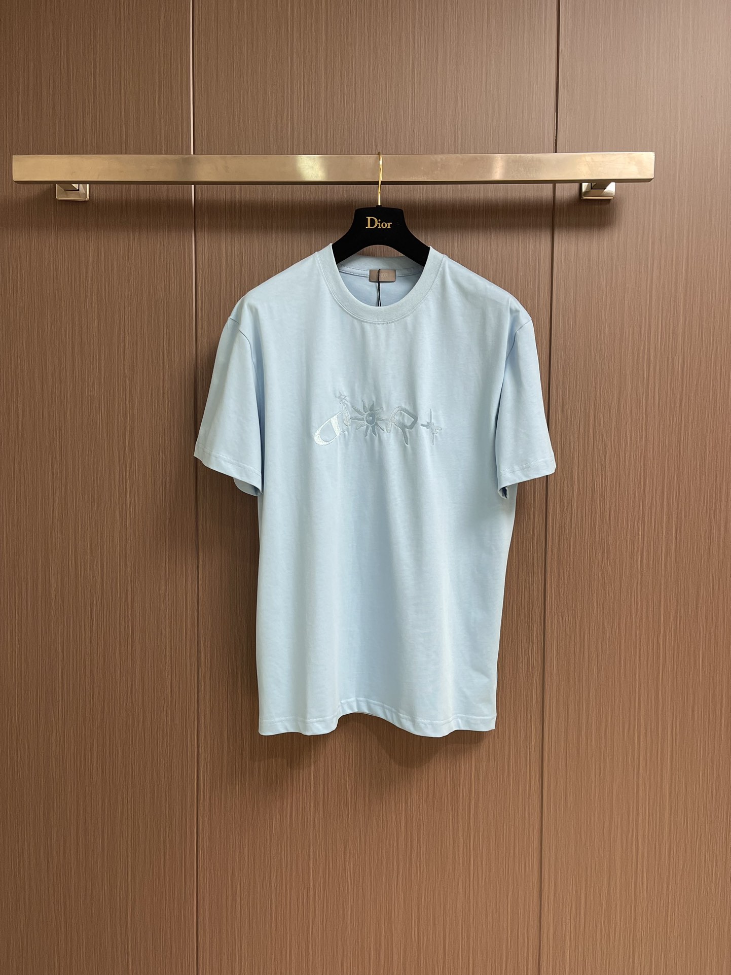 Dior x Hilton Camiseta de Manga Corta con Bordado para Hombre