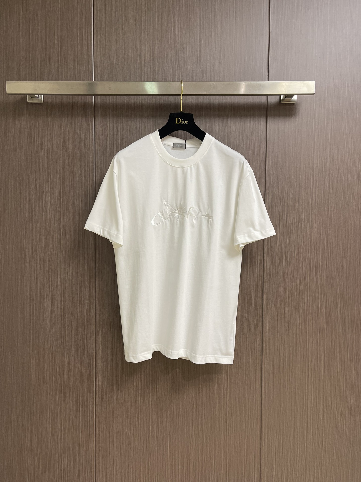 Dior x Hlton T-shirt Wit 2025SS Ronde Hals Korte Mouw - Premium Katoen