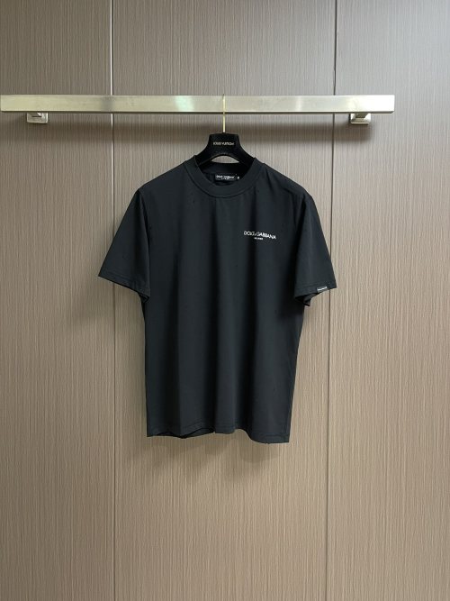 Dolce & Gabbana Men's Black Logo T-Shirt - Summer Essential