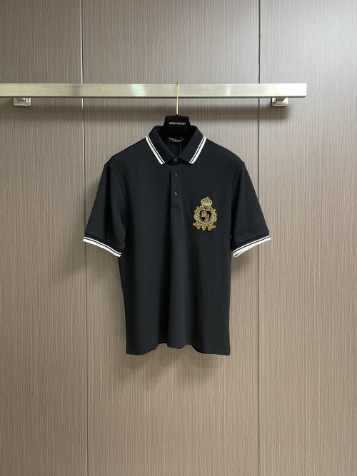 Dolce & Gabbana Embroidered Cotton Polo Shirt - Classic Style & Comfort 1 Dolce & Gabbana Embroidered Cotton Polo Shirt - Classic Style & Comfort