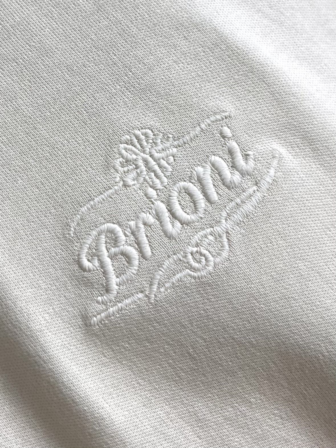 Brioni Logo Embroidered Short-Sleeve T-Shirt: Comfortable, Stylish, and Versatile Leisure Wear - 图片 5