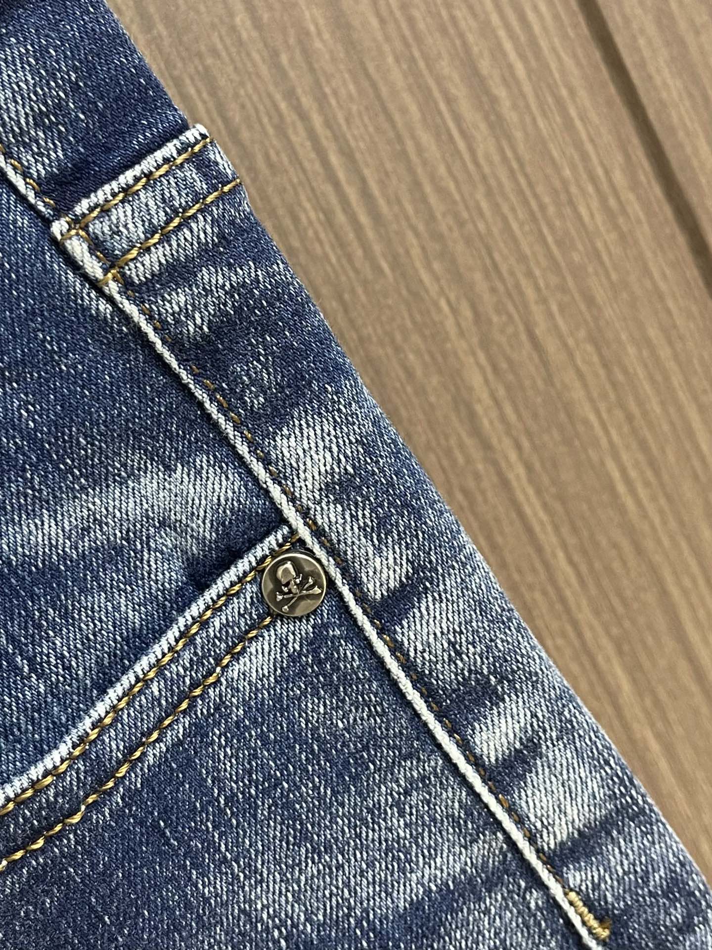 “Philipp Plein 2025SS Summer Jeans: Crafted with 100% Pure Cotton for Superior Quality” - 图片 5