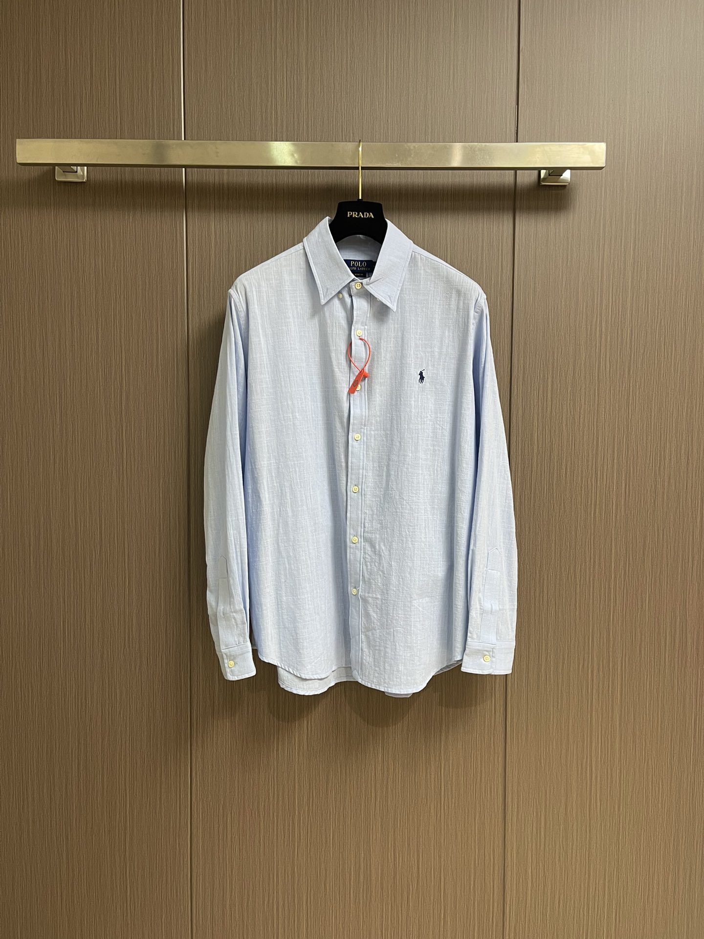Rah Lauren Embroidered Long-Sleeved Shirt: Premium Quality, Lasting Beauty, Sizes S-XL. - 图片 1