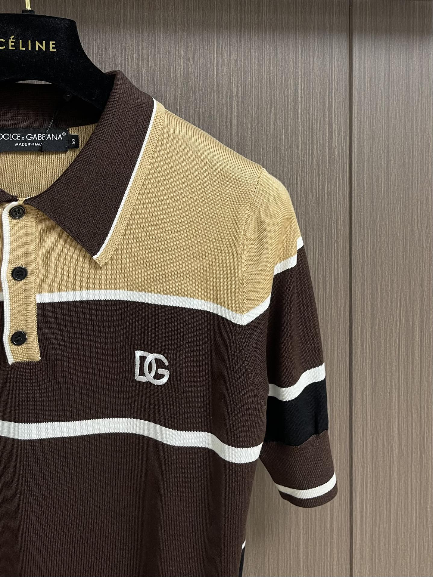 💰675 DOLCE & GABBANA 2025s new knitting dress polo DG letter embroidery fabric perfected with imported machine 14 needles - 图片 4