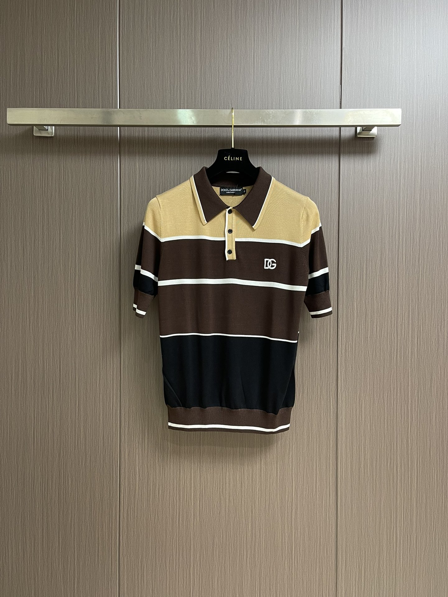 💰675 DOLCE & GABBANA 2025s new knitting dress polo DG letter embroidery fabric perfected with imported machine 14 needles