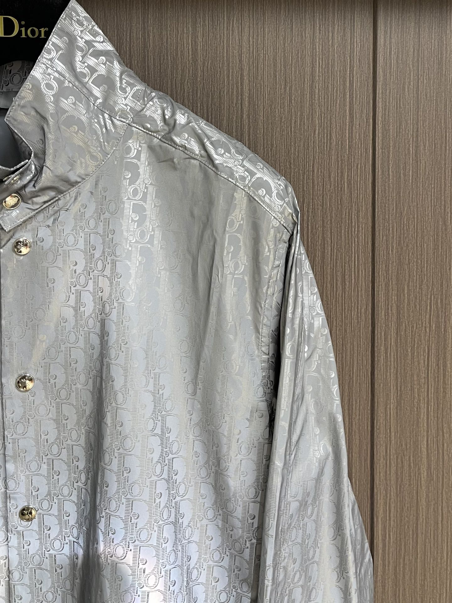 “744Dior 2025 Gray Jacket from AND LEWIS HLTON Series: Oblique Print and Refined Details” - 图片 4