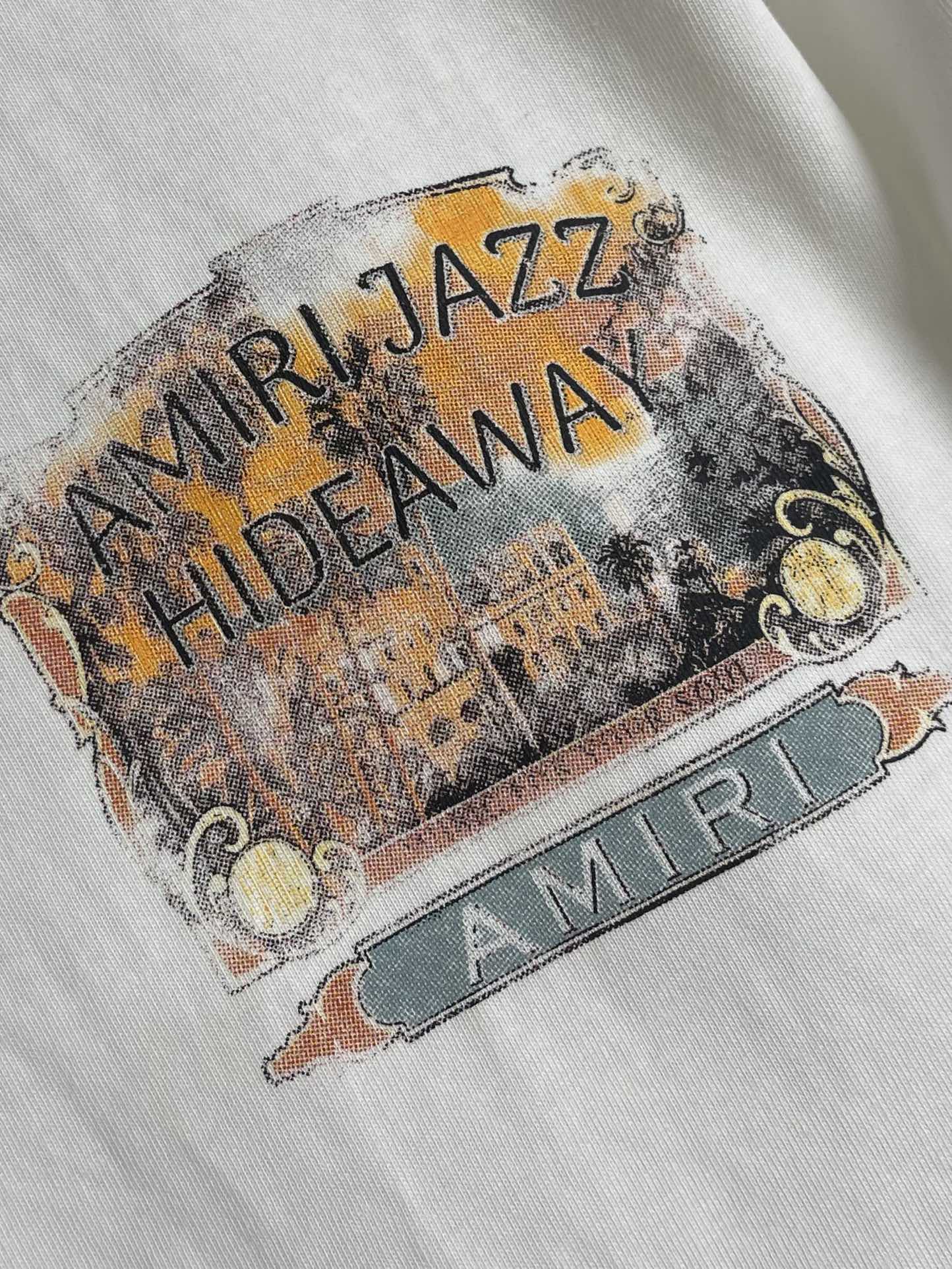 “High-End Unique Short Sleeve T-Shirts with Faded Retrospect Mark Prints” - 图片 5