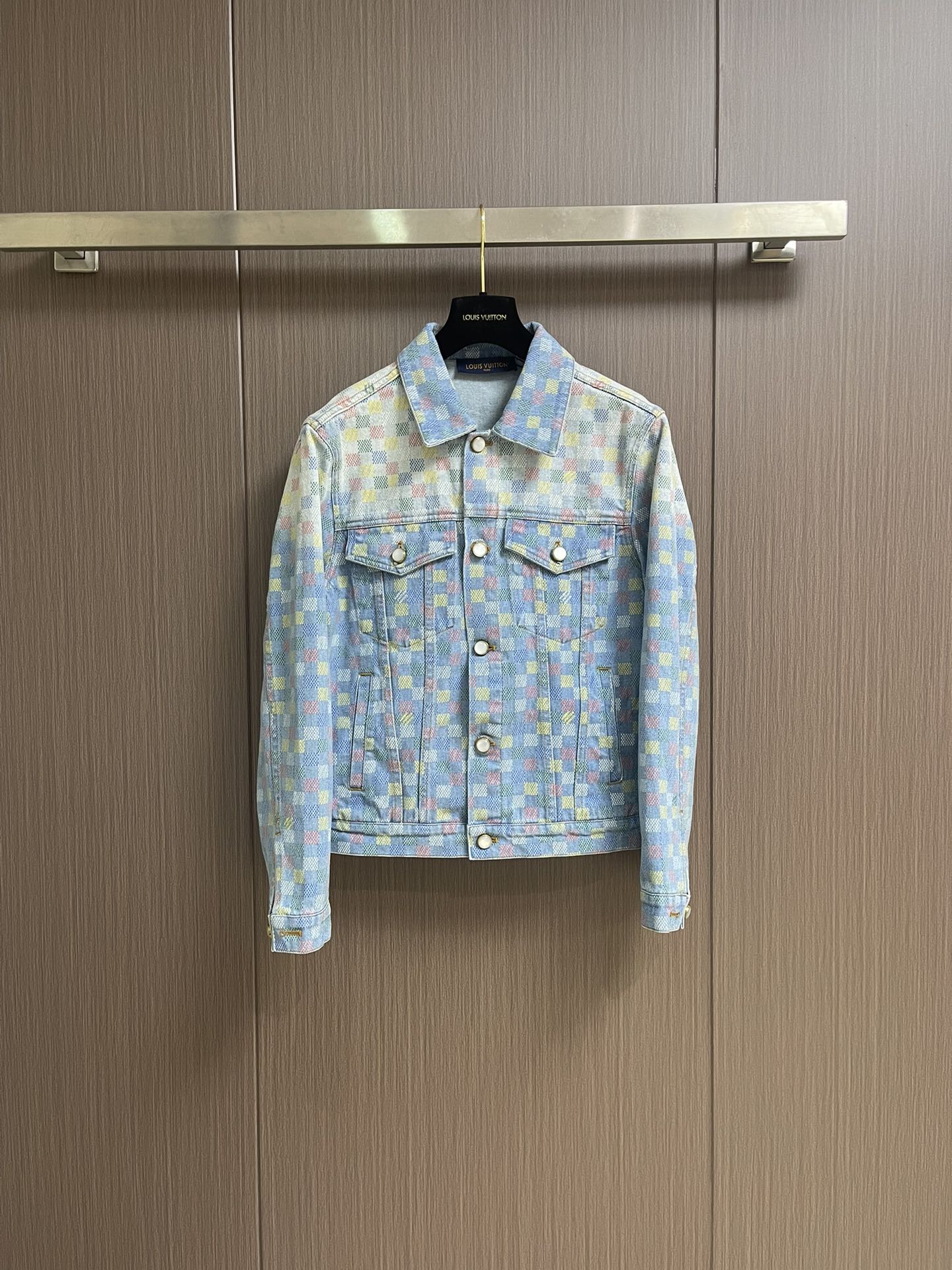 Louis Vuitton 2025SS Trucker Denim Jas - Vers Der Ruitmotief