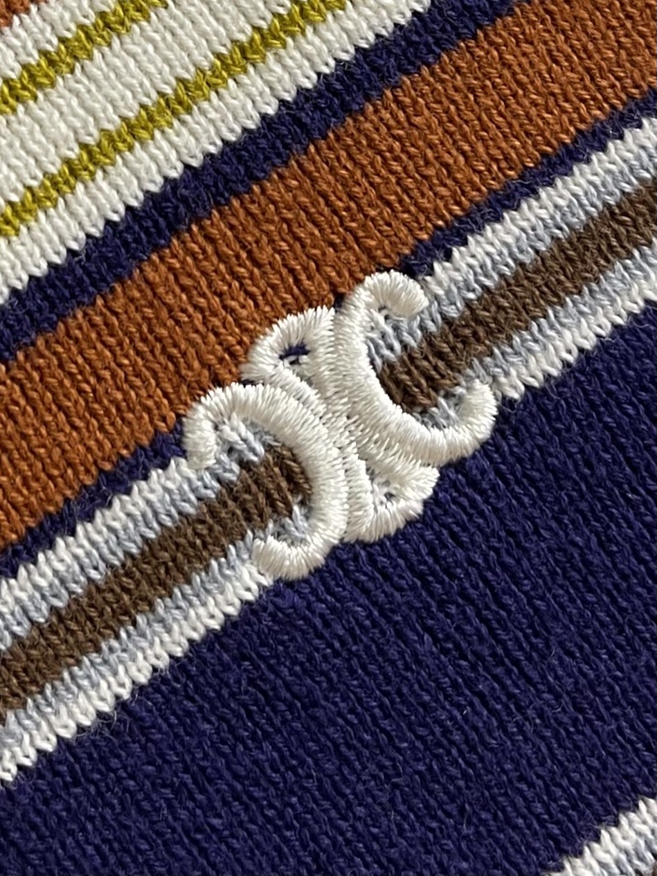 “756Celine 2025 Long Sleeve Polo: Custom Fabric, Embroidery, High-Quality Ready Clothes in S-M-L Sizes” - 图片 6